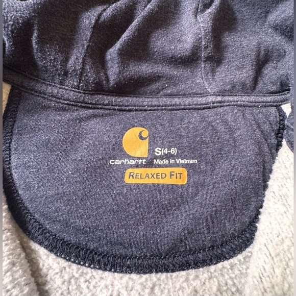 Carhartt Navy Space Dye CLARKSBURG HALF-ZIP SWEATSHIRT - Picture 6 of 7